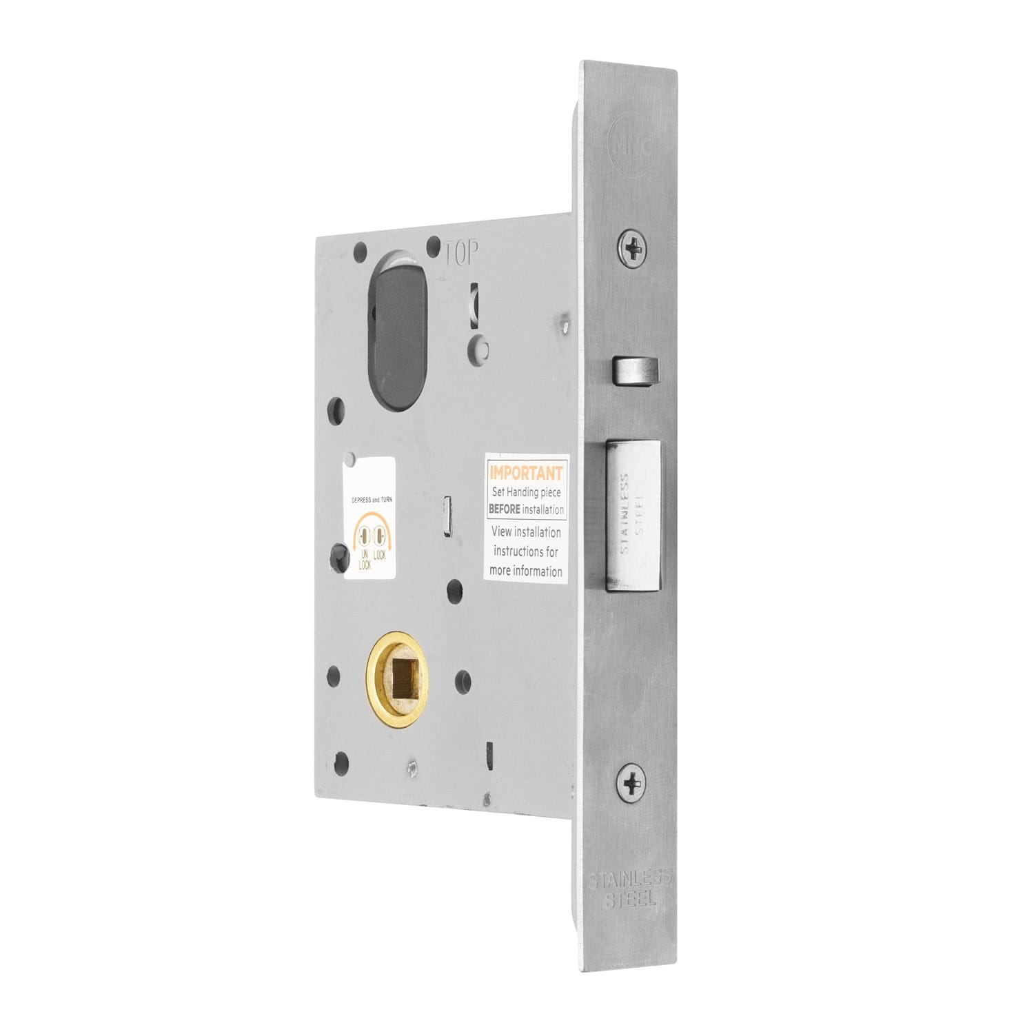 Stainless steel mortice lock body