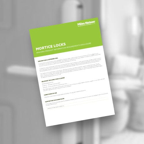 BPIR &ndash; Mortice Locks cover